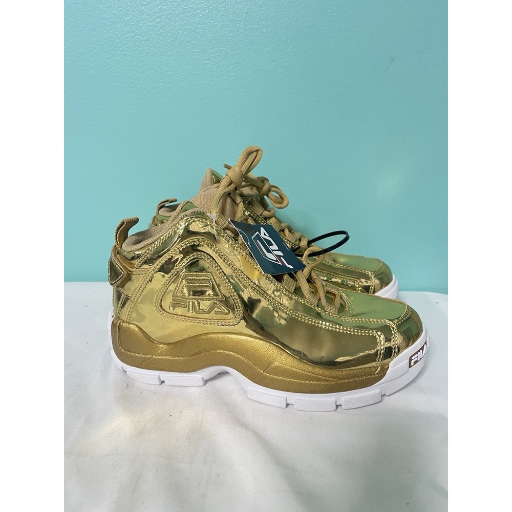 Fila‎ Grant Hill 2 Metallic Size 5.5 Mens Gold Athletic Basketball Shoes S-171